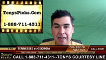 Georgia Bulldogs vs. Tennessee Volunteers Free Pick Prediction NCAA College Football Odds Preview 10-1-2016