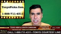 South Carolina Gamecocks vs. Texas A M Aggies Free Pick Prediction NCAA College Football Odds Preview 10-1-2016