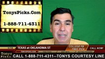 Oklahoma St Cowboys vs. Texas Longhorns Free Pick Prediction NCAA College Football Odds Preview 10-1-2016