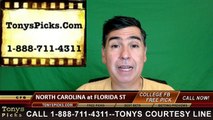 Florida St Seminoles vs. North Carolina Tar Heels Free Pick Prediction NCAA College Football Odds Preview 10-1-2016