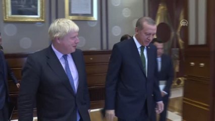 Cumhurbaşkanı Erdoğan ve Başbakan Yıldırım Johnson'ı Kabul Etti