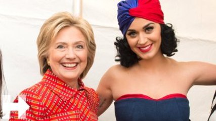 Katy Perry Hillary Clinton'a Destek İçin Soyundu