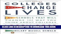 New Book Colleges That Change Lives: 40 Schools That Will Change the Way You Think About Colleges