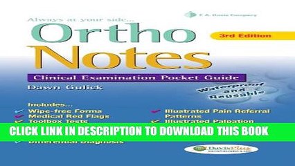 [PDF] Ortho Notes: Clinical Examination Pocket Guide (Davis s Notes) Full Colection