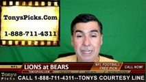 Chicago Bears vs. Detroit Lions Free Pick Prediction NFL Pro Football Odds Preview 10-2-2016