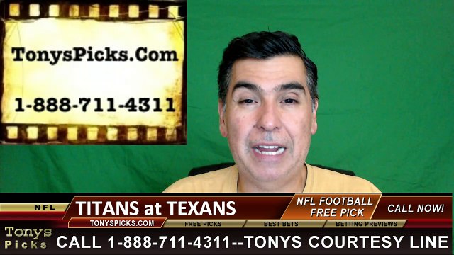 Houston Texans vs. Tennessee Titans Free Pick Prediction NFL Pro Football Odds Preview 10-2-2016