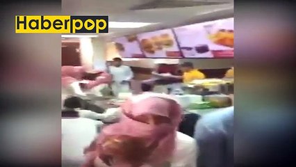 Araplar bedava yemek veren restoranı yağmaladı #Arabistan #Arap