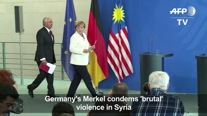 Germany's Merkel condemns 'brutal' violence in Syria
