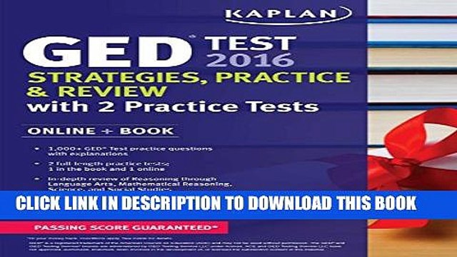 [PDF] Kaplan GED Test 2016 Strategies, Practice, and Review: Online + Book (Kaplan Test Prep)