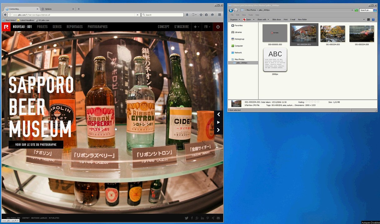 Envoi / upload d'images sur Piikx.com
