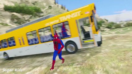 Người Nhện Lái Xe Buýt Vui Nhộn - Ô tô Hoạt Hình