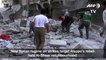 Syria army retakes Aleppo district as bombs rain down