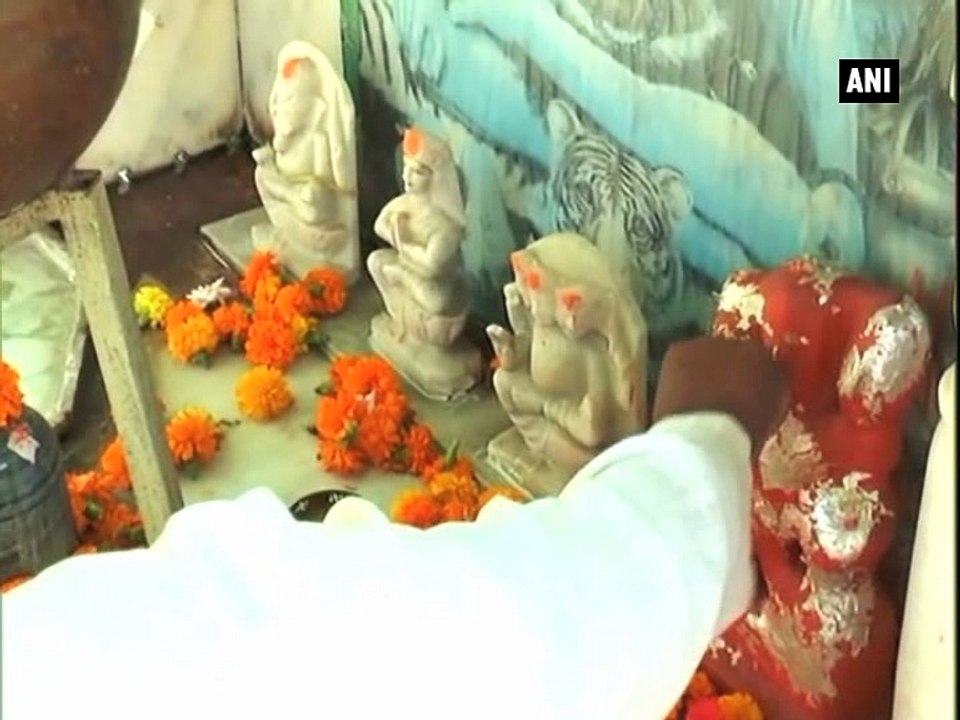 Muslim man prays at Shiva temple