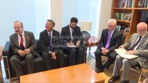 Report TV - Kongresmeni Engel vizitë në Tiranë takime me Nishanin,Bashën e Berishën