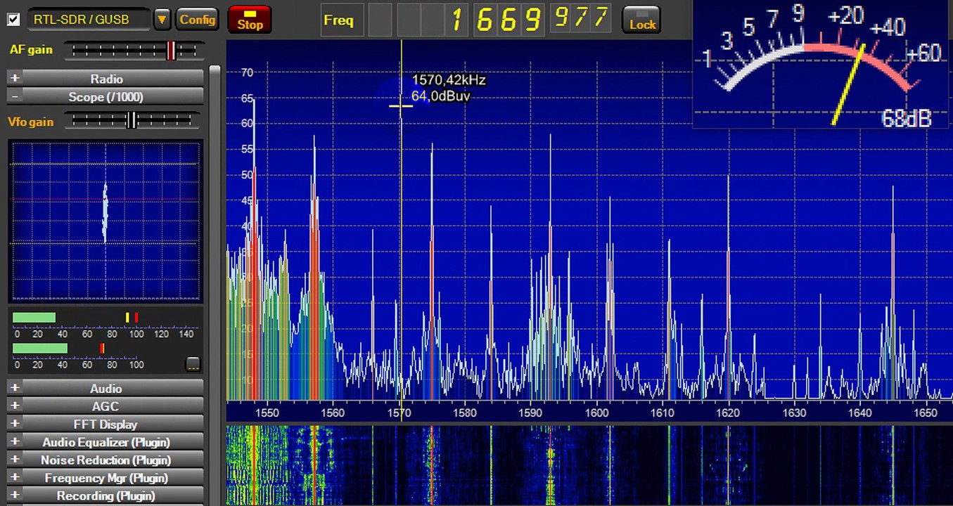 Λούξ Νίκος στους 1670 khz .Ισχύς σήματος κατά την διάρκεια της λήψης  έως 72 db !!
