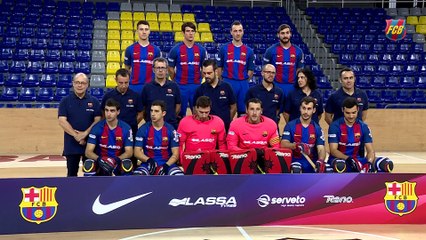 Fotografia d'equip del Barça Lassa Hoquei 2016/17