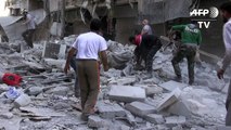 Siria recupera barrios de Alepo con bombardeos en zonas urbanas