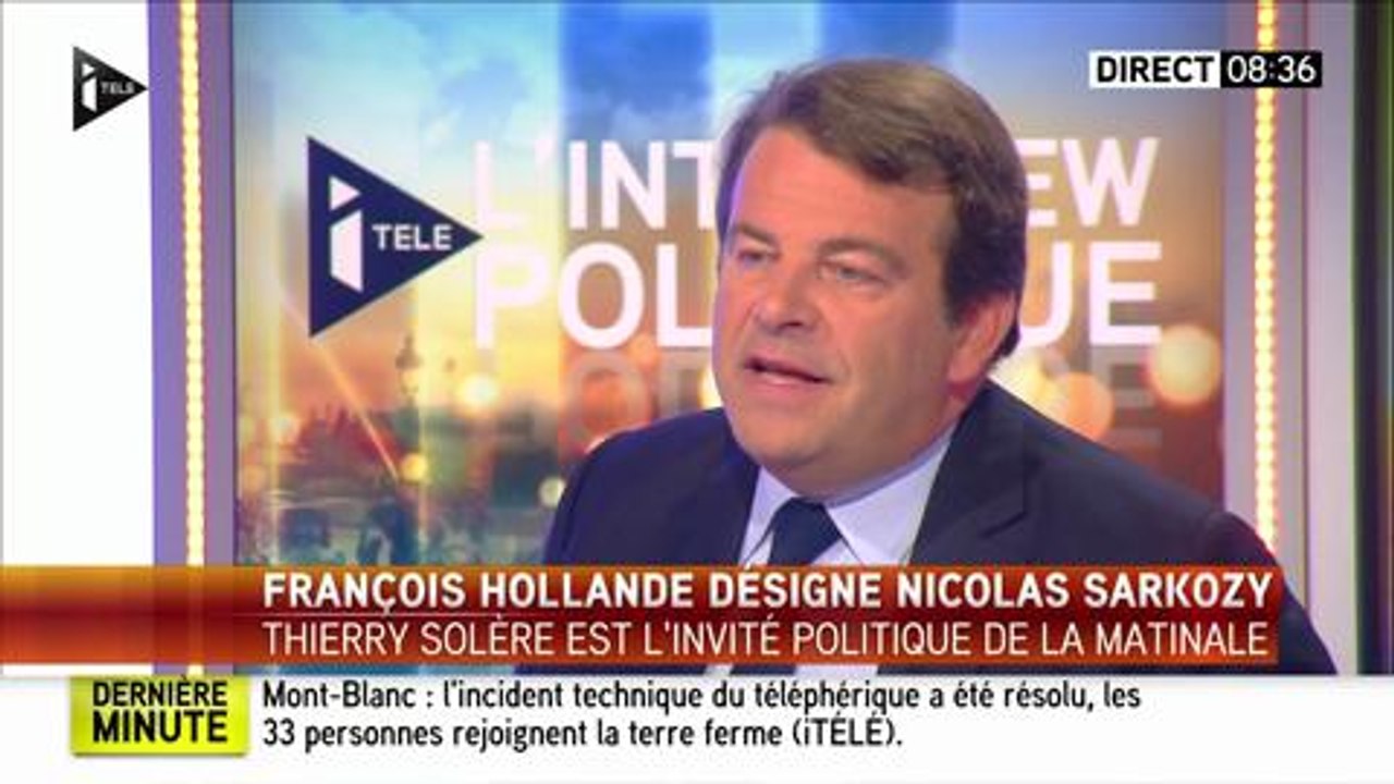 La matinale info, iTélé : pour Thierry Solère, François Hollande est un pompier pyromane