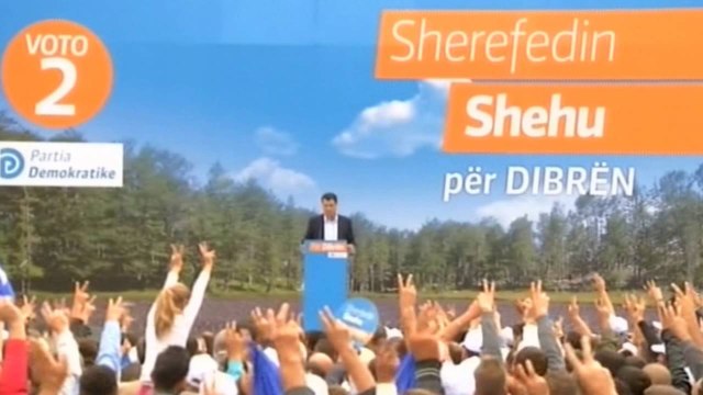 Report TV - PD mbyll fushatën në Dibër,Basha: Rama varrosi rrugën e Arbrit