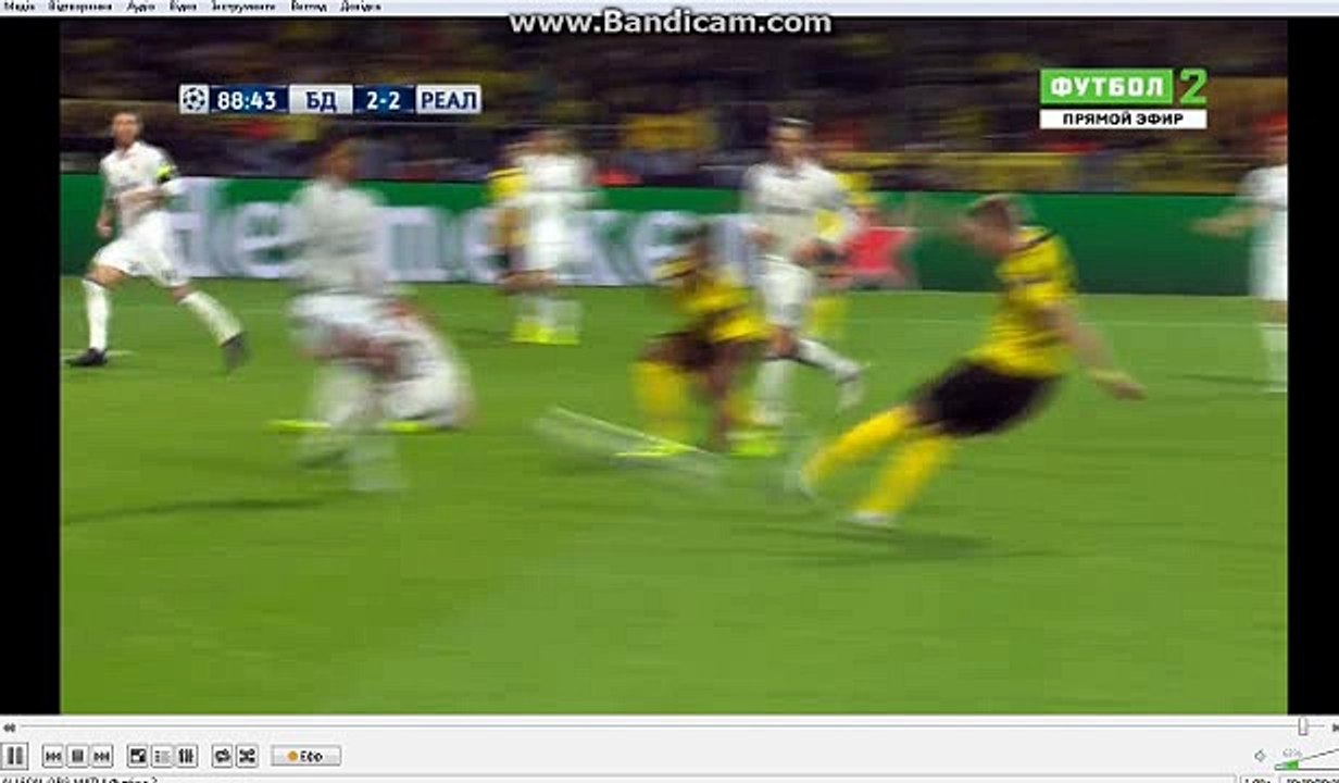 Andre Schürrle Goal - Borussia Dortmund vs Real Madrid 2-2 (2016)