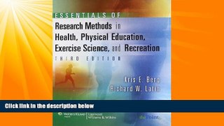 Big Deals  Essentials of Research Methods in Health, Physical Education, Exercise Science, and