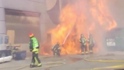 The Moment Before An Enormous Dust Explosion Swallows Firefighters