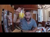 Man Demonstrates How to Make Quail Egg Omelette