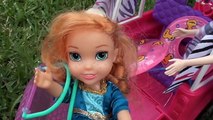 Anna and Elsa Toddlers Camping Adventure Part 1 Disney Frozen Elsya and Annya Barbie Camper Car Toys (1)