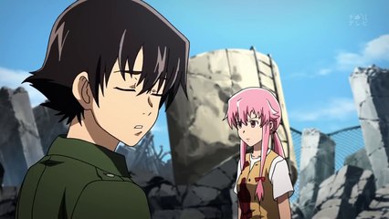 Mirai Nikki - Yuno beheads Akise