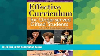 Big Deals  Effective Curriculum for Underserved Gifted Students: A CEC-TAG Educational Resource