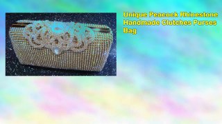Kaxidy Unique Peacock Crystals Hard Case Clutch Evening