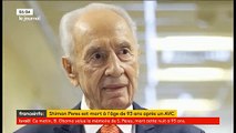 Le prix Nobel de la paix et ancien président israélien Shimon Peres est décédé