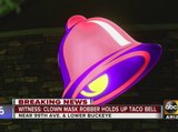 Person allegedly robs Taco Bell wearing clown mask