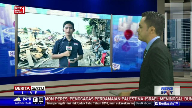 Suasana Penertiban Bukit Duri untuk Normalisasi Kali Ciliwung