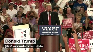 Trump touts debate performance in Florida rally