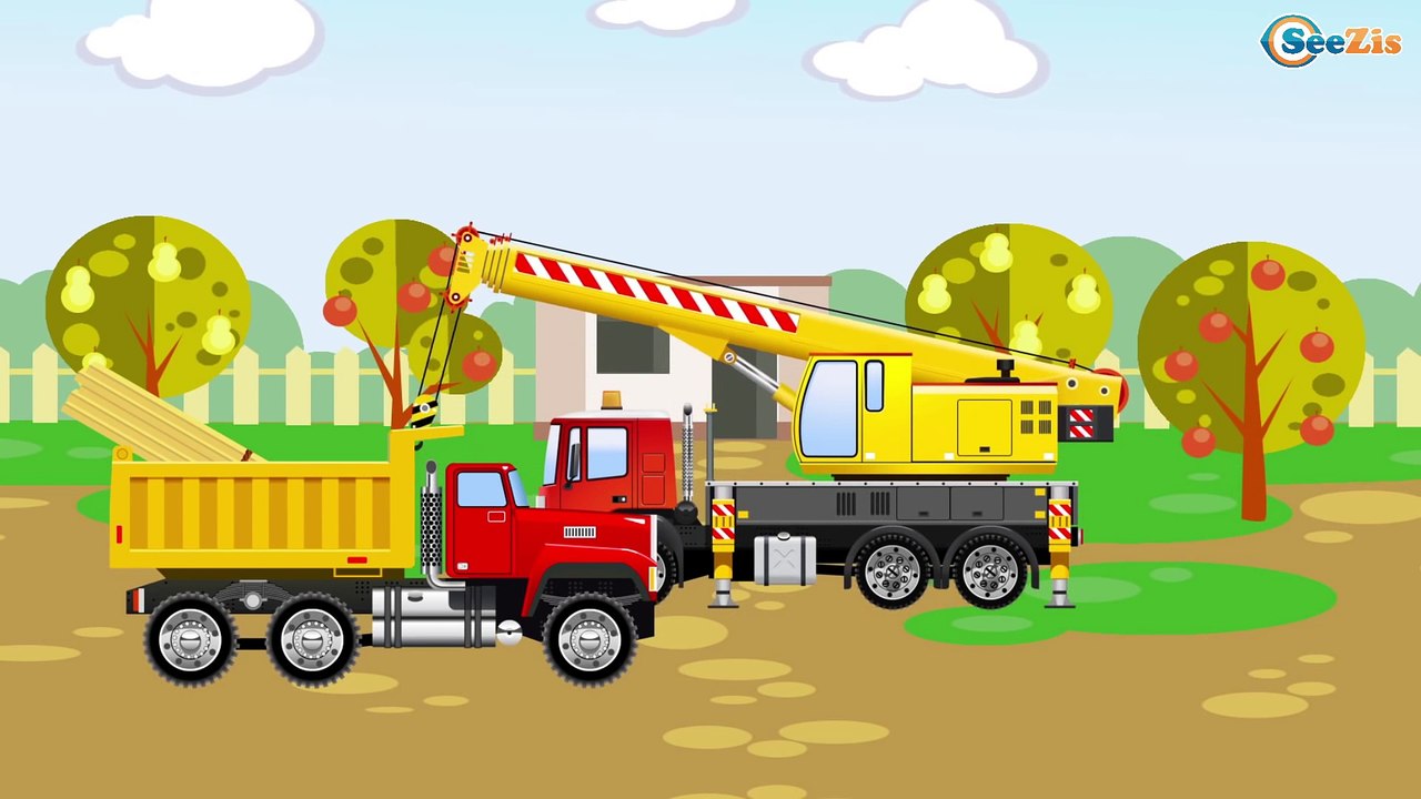 Мультики про машинки - Грузовик и Кран - Строительные Машинки - Мультфильмы для детей