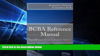 Big Deals  BCBA Reference Manual (TrainABA Supervision Curriculum) (Volume 1)  Best Seller Books