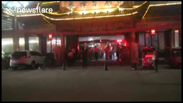 Firefighters rescue boy with arm stuck in revolving door