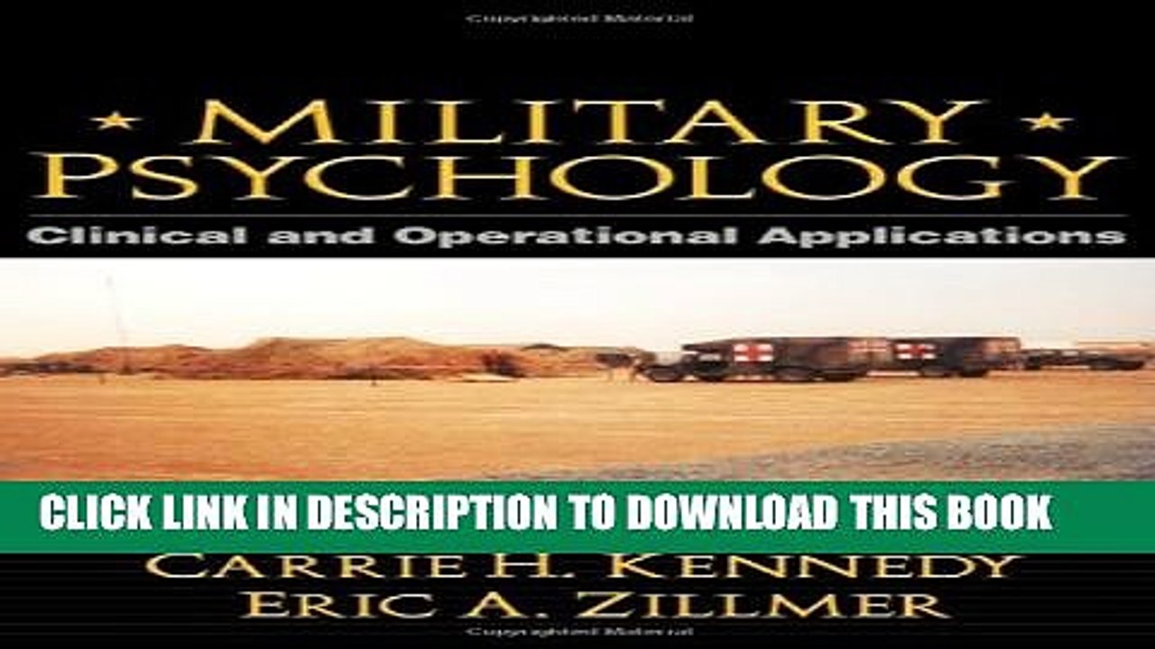 [PDF] Military Psychology, First Edition: Clinical and Operational Applications Full Online
