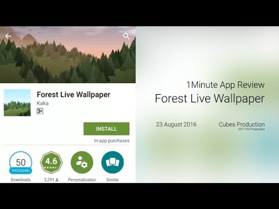 1 Minute App Review - Forest Live Wallpaper
