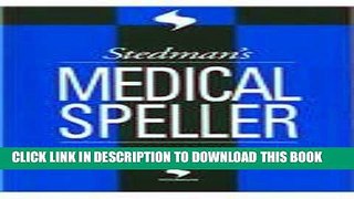 New Book Stedman s Medical Speller (Stedman s Word Books)