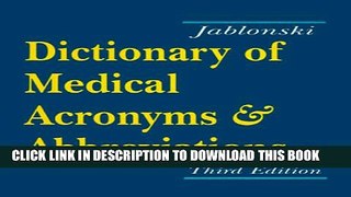 Collection Book Dictionary of Medical Acronyms and Abbreviations