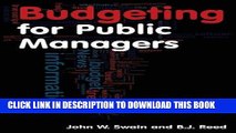 New Book Budgeting for Public Managers