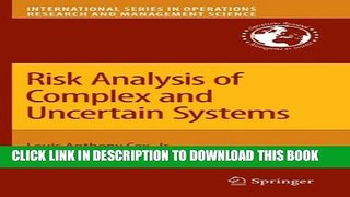 Collection Book Risk Analysis of Complex and Uncertain Systems (International Series in Operations