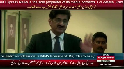 CM Sindh Murad Ali Shah addressing in Karachi Chamber of  Commerce - 28th September 2016