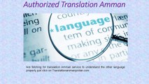 Authorized Translation Amman