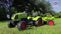 Toys pedal tractor CLAAS ARION 410 + trailer, by FALK, item 2040CM