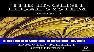 [PDF] The English Legal System: 2009-2010 Popular Online