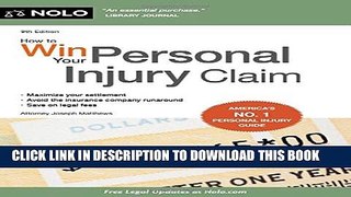 [PDF] How to Win Your Personal Injury Claim Full Colection