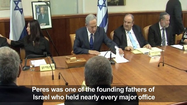 Israeli PM Netanyahu pays tribute to Shimon Peres